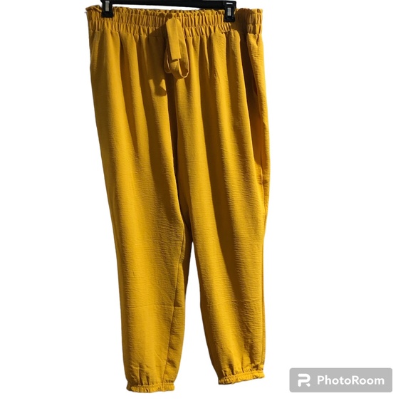 NYCC Gathered Hem High Rise Wide Leg  Dress Pants 1X Jogger Style - Picture 1 of 5